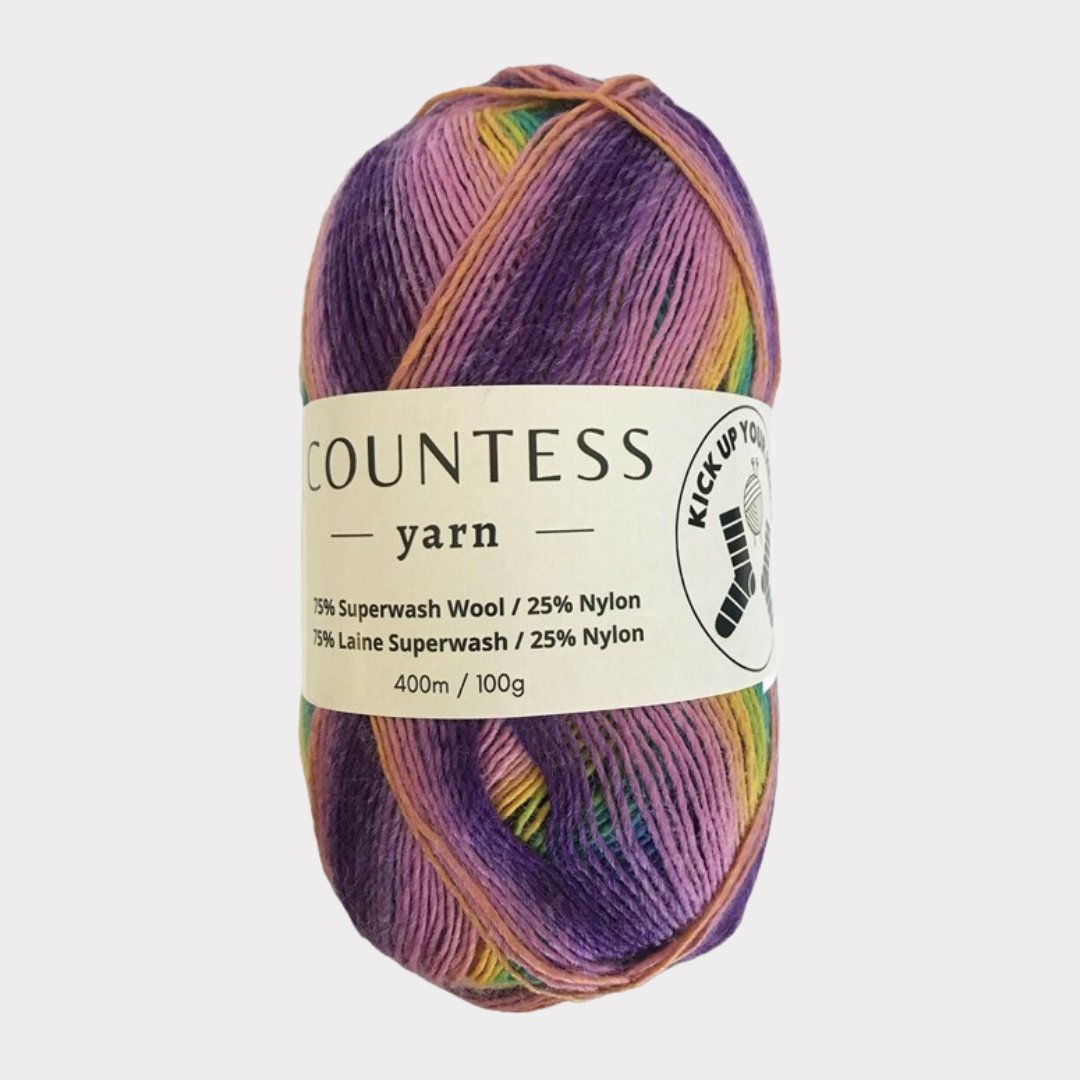Countess Kick Up Your Heels Yarn | Perfect for Fun & Fashionable Socks - Makeify Marketplace
