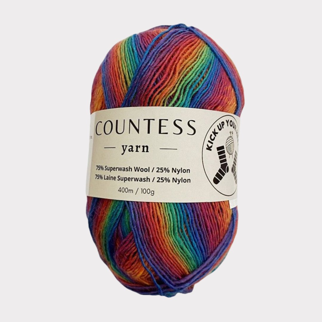 Countess Kick Up Your Heels Yarn | Perfect for Fun & Fashionable Socks - Makeify Marketplace
